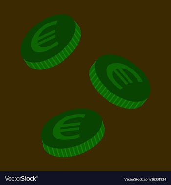 Flat icon on stylish background euro cents vector image