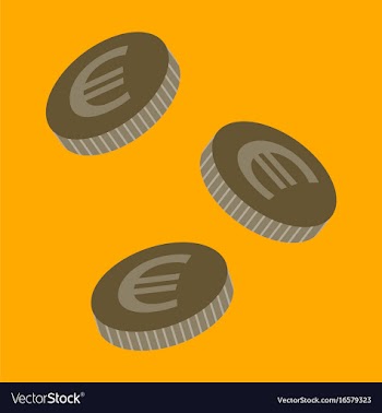 Flat icon on stylish background euro cents vector image