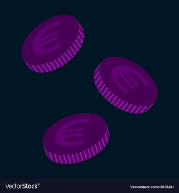 Flat icon on stylish background euro cents vector image