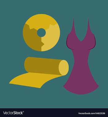 Flat icon on stylish background fabric diagram vector image