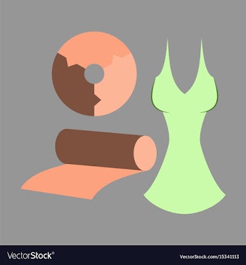 Flat icon on stylish background fabric diagram vector image