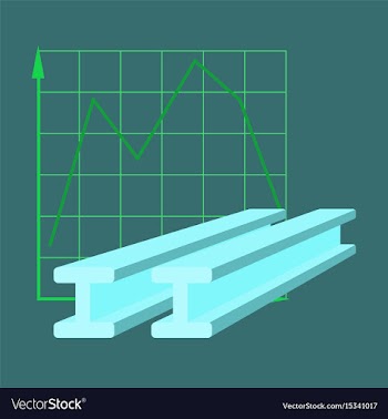Flat icon on stylish background falling graph vector image