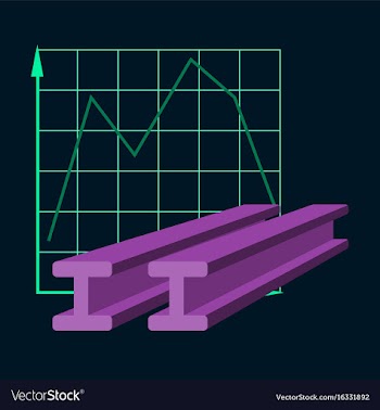 Flat icon on stylish background falling graph vector image
