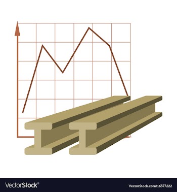Flat icon on stylish background falling graph vector image