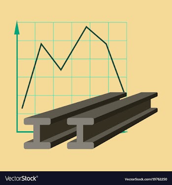 Flat icon on stylish background falling graph vector image