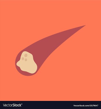 Flat icon on stylish background falling meteorite vector image