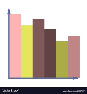 Flat icon on stylish background financial schedule vector image