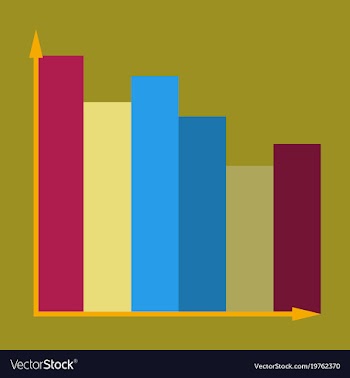 Flat icon on stylish background financial schedule vector image