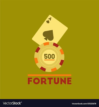 Flat icon on stylish background fortune chip card vector image