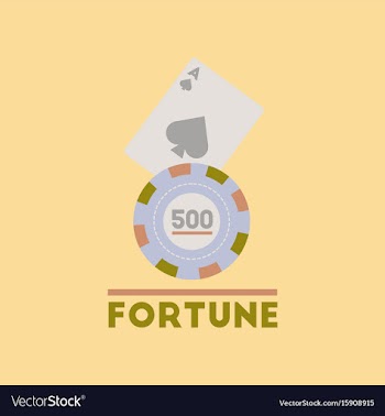 Flat icon on stylish background fortune chip card vector image