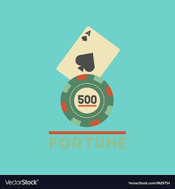 Flat icon on stylish background Fortune chip card vector image