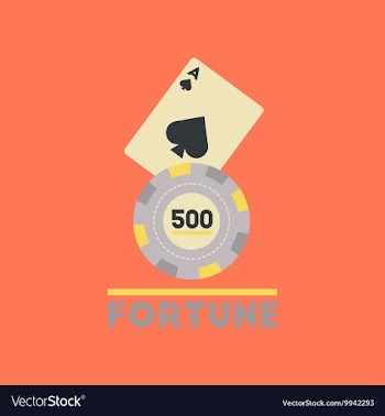 Flat icon on stylish background Fortune chip card vector image