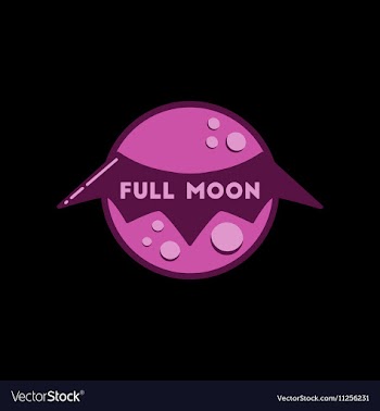 Flat icon on stylish background full moon bat vector image