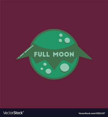 Flat icon on stylish background full moon bat vector image