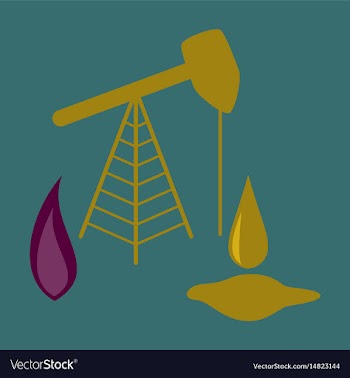 Flat icon on stylish background gas and oil vector image
