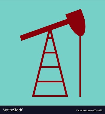 Flat icon on stylish background gas production vector image