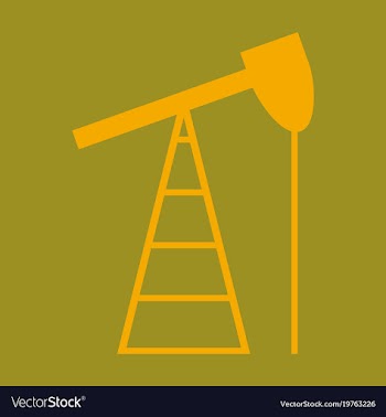 Flat icon on stylish background gas production vector image