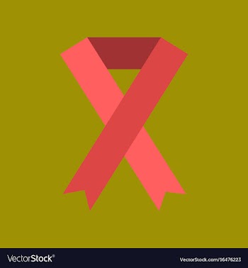Flat icon on stylish background gay hiv ribbon vector image