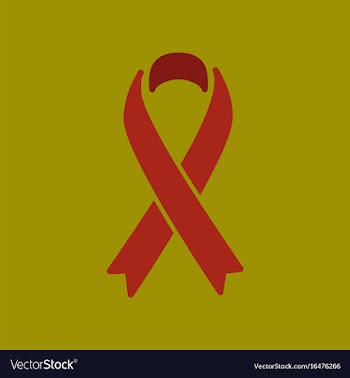 Flat icon on stylish background gay hiv ribbon vector image