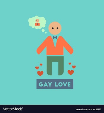 Flat icon on stylish background gay lovers vector image