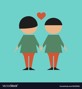 Flat icon on stylish background gay lovers vector image