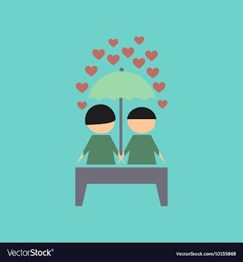 Flat icon on stylish background gay lovers vector image