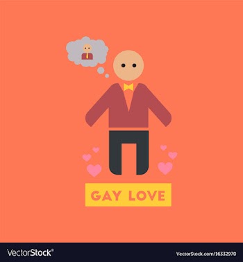Flat icon on stylish background gay lovers vector image