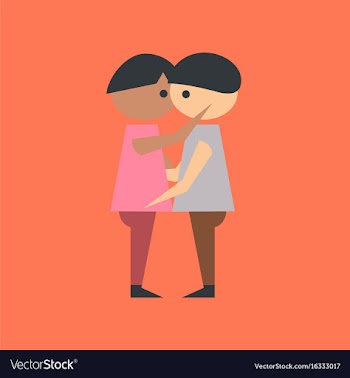 Flat icon on stylish background gay lovers vector image