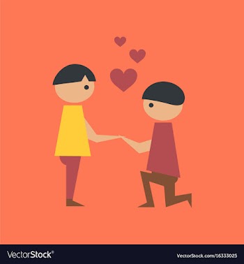 Flat icon on stylish background gay lovers vector image