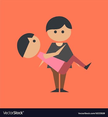 Flat icon on stylish background gay lovers vector image