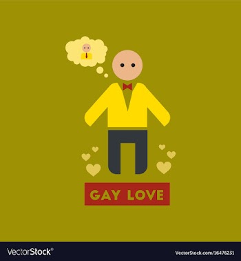 Flat icon on stylish background gay lovers vector image