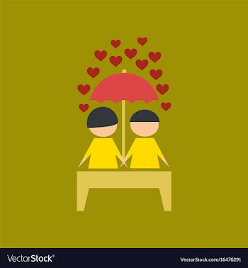 Flat icon on stylish background gay lovers vector image