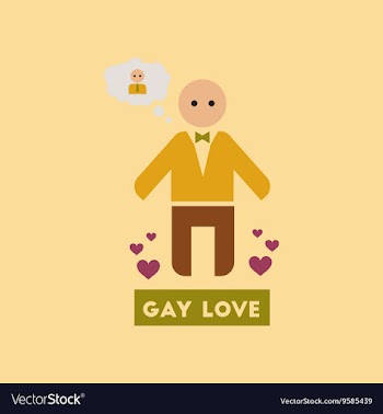 Flat icon on stylish background gay lovers vector image