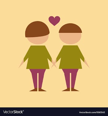 Flat icon on stylish background gay lovers vector image