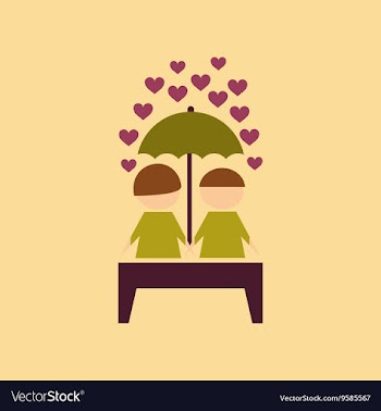 Flat icon on stylish background gay lovers vector image