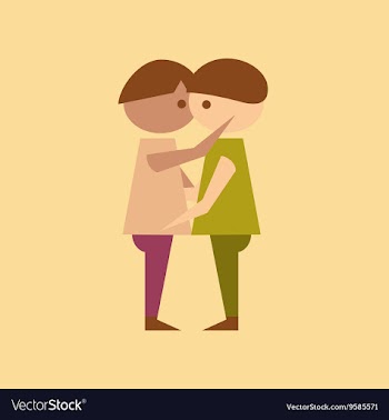 Flat icon on stylish background gay lovers vector image