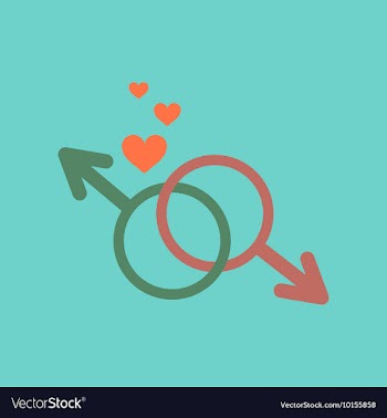 Flat icon on stylish background gay male symbol vector image