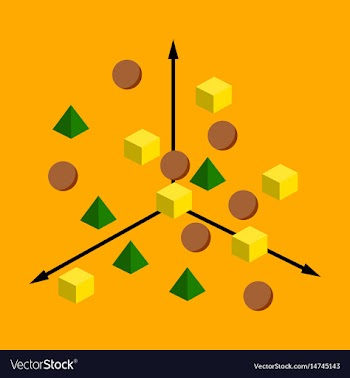 Flat icon on stylish background geometric chart vector image