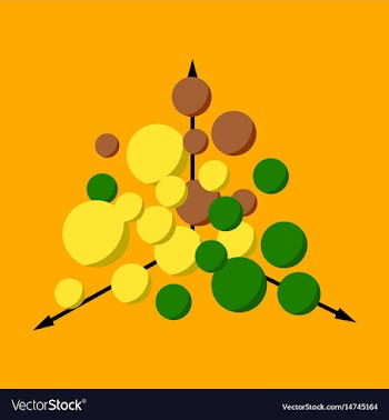 Flat icon on stylish background geometric chart vector image