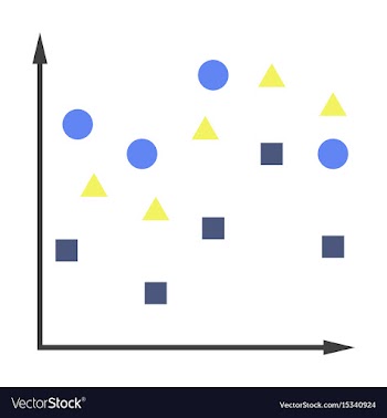 Flat icon on stylish background geometric chart vector image