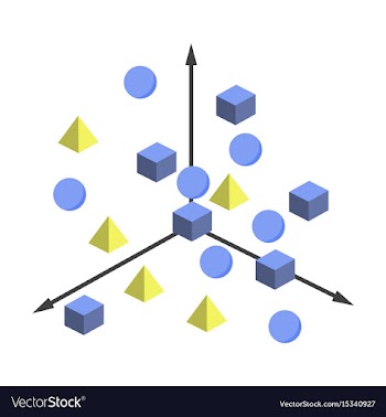 Flat icon on stylish background geometric chart vector image