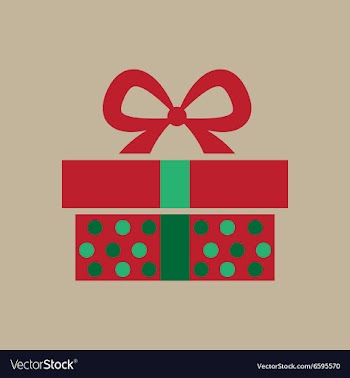 Flat icon on stylish background gift box vector image
