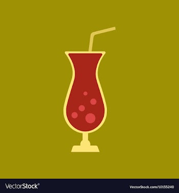 Flat icon on stylish background glass cocktail vector image