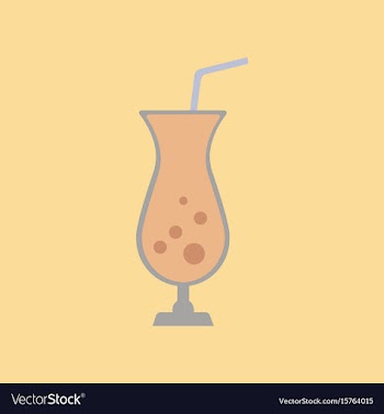 Flat icon on stylish background glass cocktail vector image