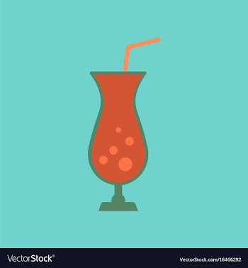 Flat icon on stylish background glass cocktail vector image