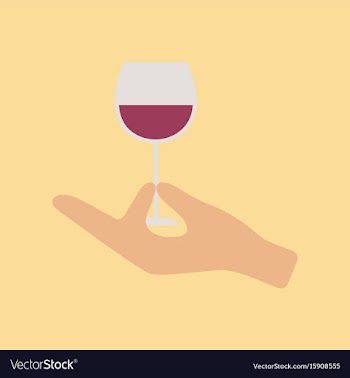 Flat icon on stylish background glass of wine vector image