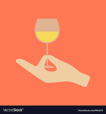 Flat icon on stylish background glass of wine vector image