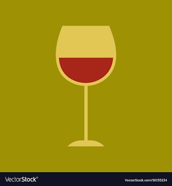 Flat icon on stylish background glass wine vector image