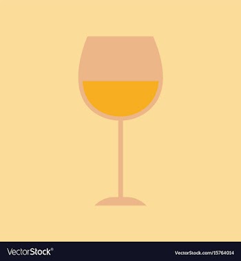 Flat icon on stylish background glass wine vector image