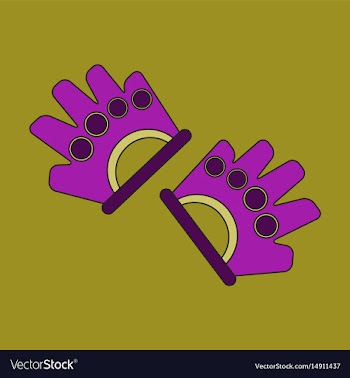 Flat icon on stylish background gloves for the gym vector image